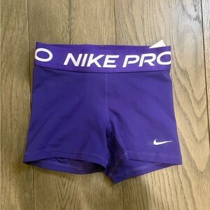 BNWOT Nike Pro Dri-FIT Purple Shorts 3”